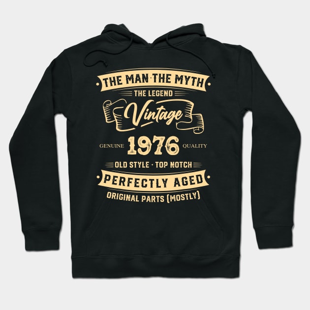 The Legend Vintage 1976 Perfectly Aged Hoodie by Hsieh Claretta Art